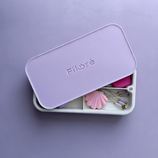 Organizer dziewiarski Ribelle box - Jagodowa pianka